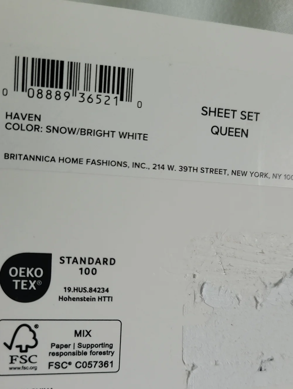 UGG White Haven Cooling Technology Queen Sheet Set
